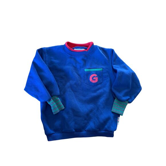Vintage 90s Gymboree blue crewneck sweater youth - Picture 1 of 4